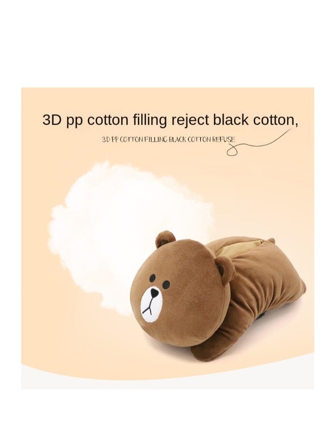 Generic - Cartoon Car Tissue Holder Hanging Plush Car Decoration Bear Shape Smooth Out Paper Is Suitable for Most Paper Towels on The Market Seat Back Draw Tissue Box - Image 1