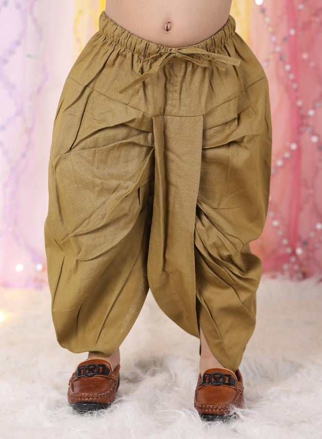 POLKA TOTS Cotton Full Sleeve Kurta Dhoti For Infant & Toddlers | Ethnic Wear For Festival & Wedding & Functions (Print: Christmas Tree Embroidery, 4-5 Y) - Image 5