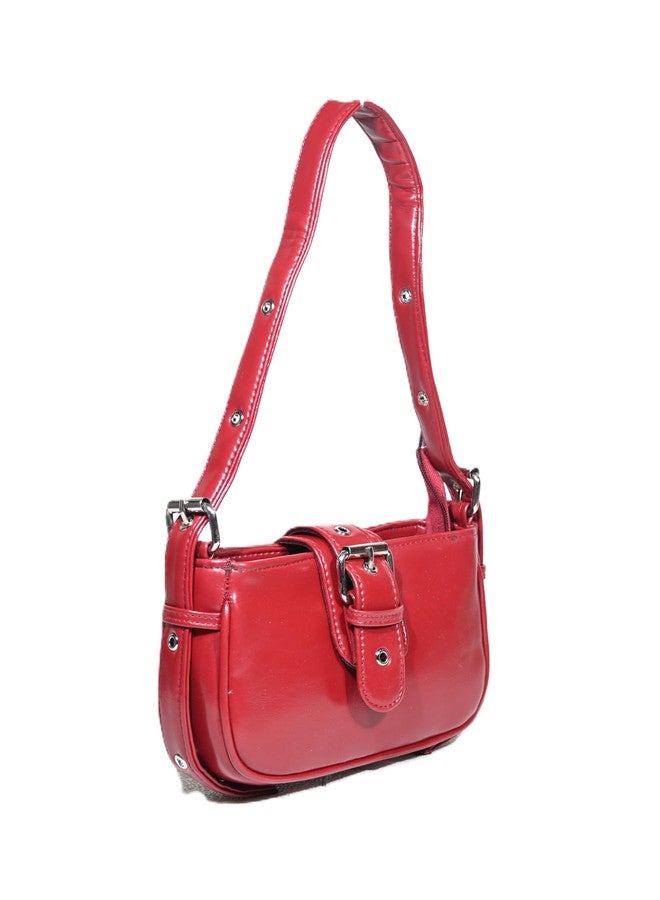 Donicy Glossy Vintage Sling, Soft Box Sling, Buckle Women Bag, Mini Ladies Bag - Image 1