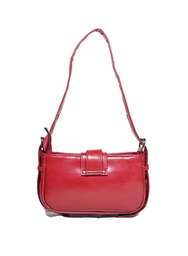 Donicy Glossy Vintage Sling, Soft Box Sling, Buckle Women Bag, Mini Ladies Bag - Image 5