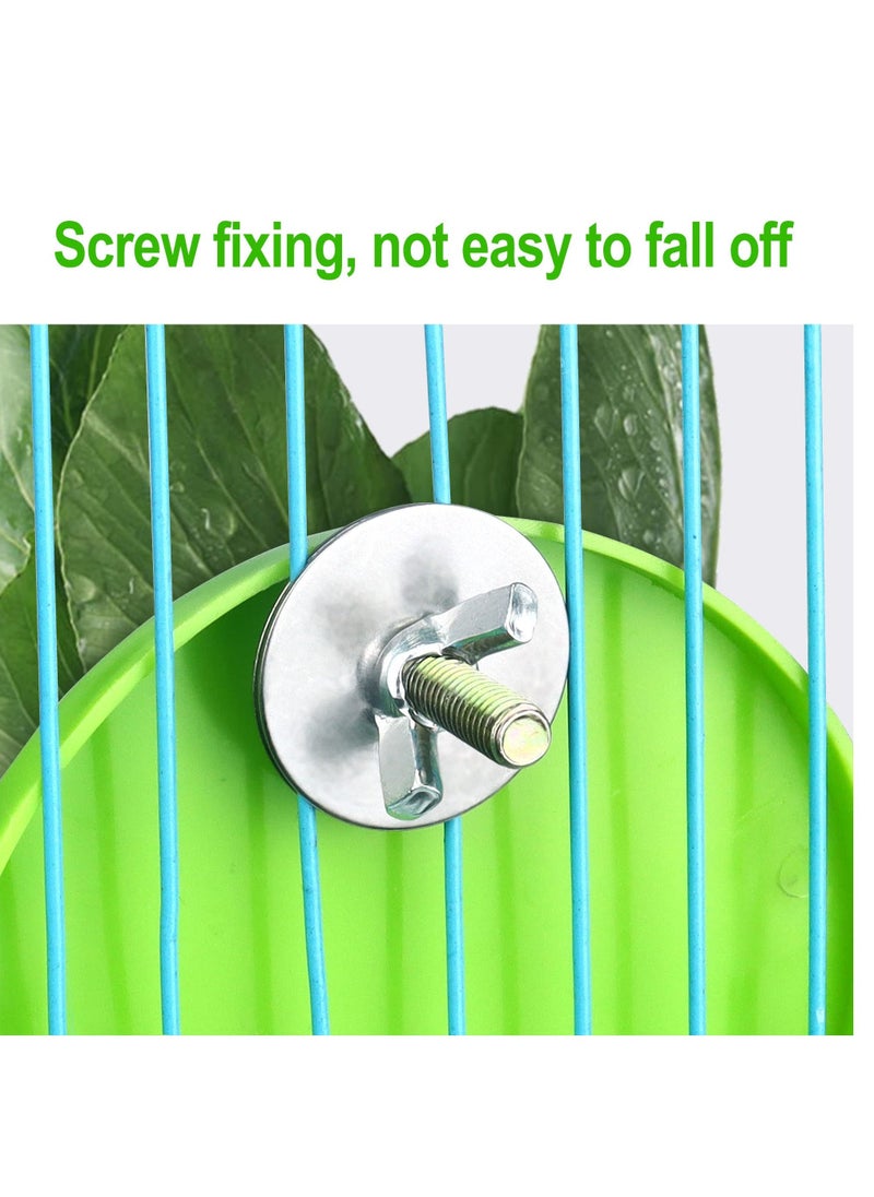 2Pcs Birds Water Food Container +Bird Cage Fruit Vegetable Holder Feeder, Parrot Feeder Hanging Food Bowl, Pet Vegetable Rack Baskets with Stand Perch for Parakeet Budgies Cockatiel Lovebirds, green - Image 4