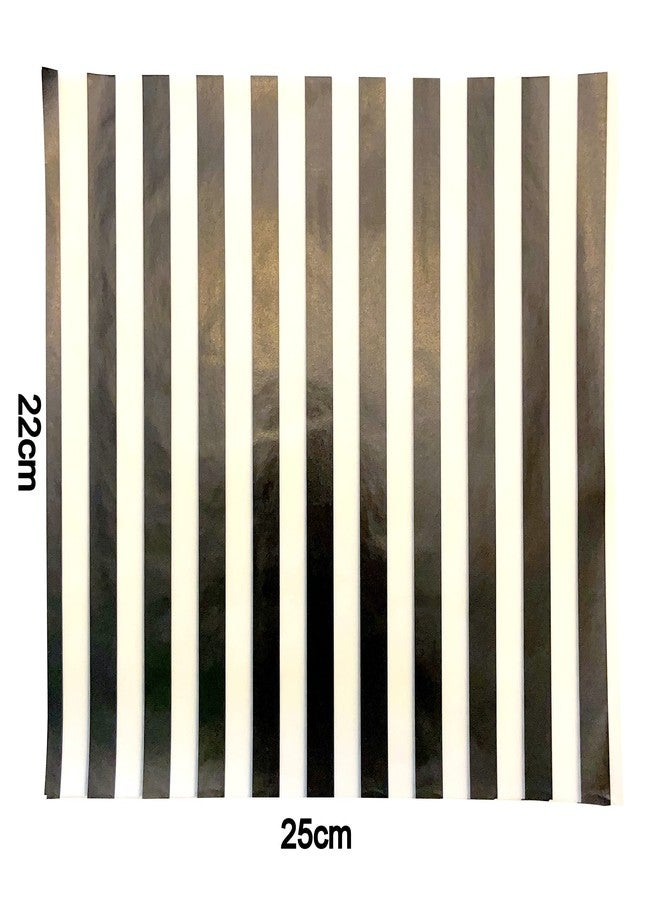 Suiwen 150 Black and White Striped Wax Paper, Food Wrap, Greaseproof, Waterproof, 25*22cm, 150 Sheets - Image 2