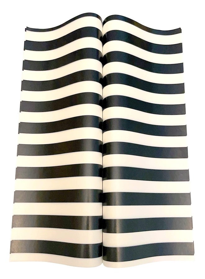 Suiwen 150 Black and White Striped Wax Paper, Food Wrap, Greaseproof, Waterproof, 25*22cm, 150 Sheets - Image 1