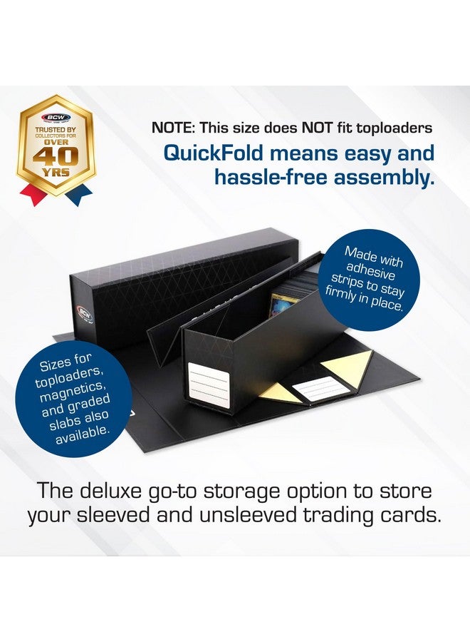 BCW QuickFold Card Storage Box for Sleeved Cards - 3 Pack - Not for Toploaders - Magnetic Closure - Holds 500-1200 Sleeved or Unsleeved Cards - MTG Card Storage - Image 2