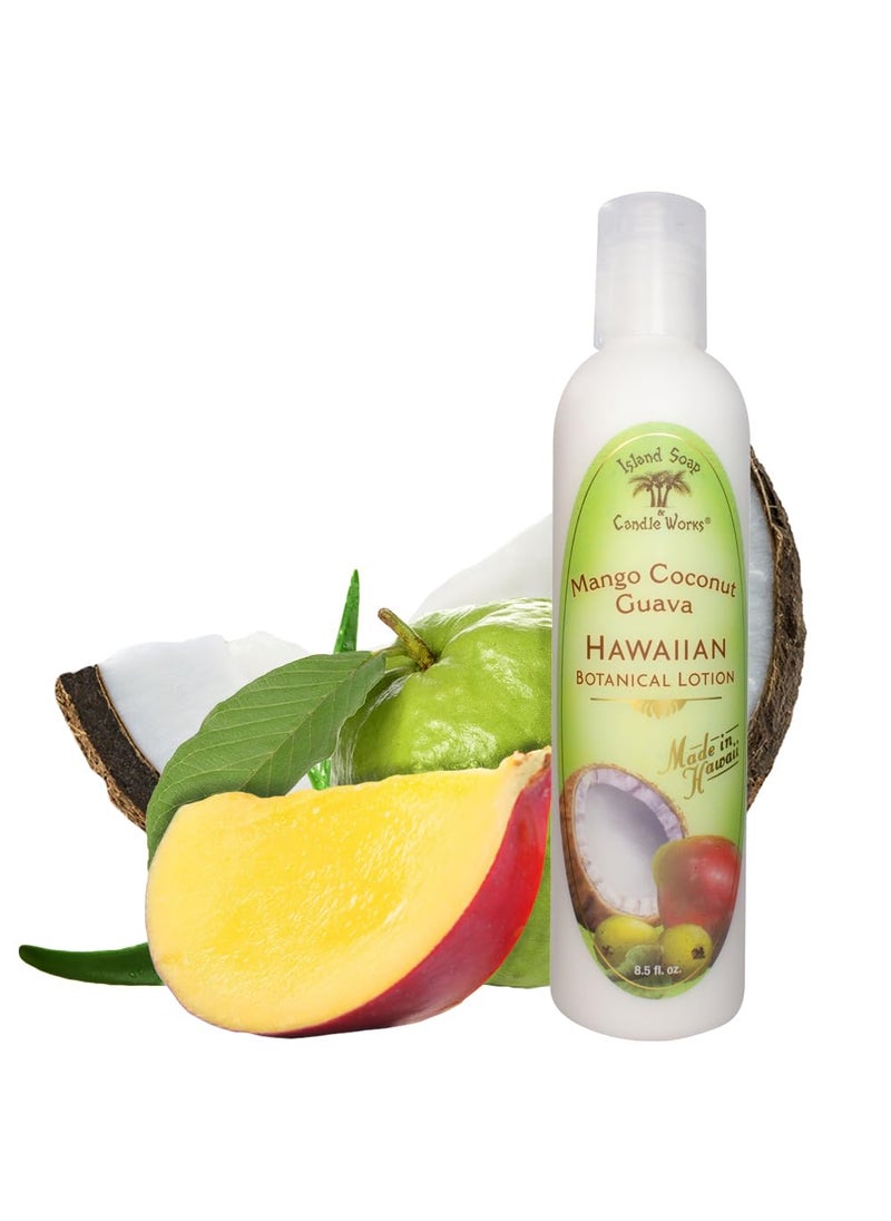Island Soap & Candle Works - Island Soap and Candle Works Mango Coconut Guava Scented Body Lotion for Men and Women - Paraben Free Body Moisturizer - Hydrating Hawaiian Skincare - 8.5 Fl Oz. Bottle - Image 1