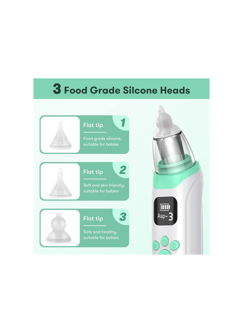 Generic Electric Nose Sucker, Nasal Aspirator Baby, Rechargeable Nose Cleaner With 3 Suction Levels And 3 Silicone Nozzles Anti-Backflow, Baby Nose Unblocker With Built-In Music For Newborns, Toddlers  - Image 5