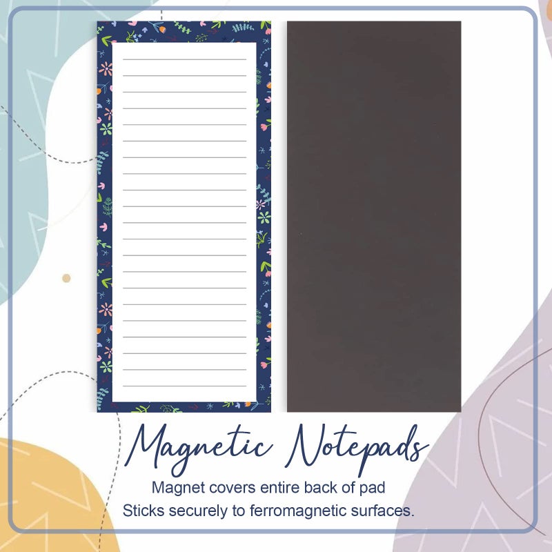 Joyberg Magnetic Notepads for Refrigerator - Flower Design, 50 Sheets Per Pad, 4 Pack Memo Pads for Grocery Lists and To-Dos - Image 5
