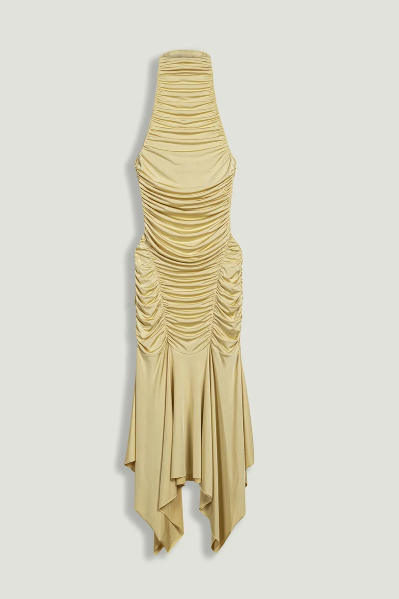 Nocturne  Ruched Halter Midi Dress for Women | Best Price UAE