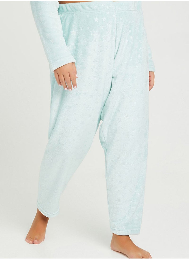 Styli - Crew Neck Printed Top & Pyjama Set - Image 1