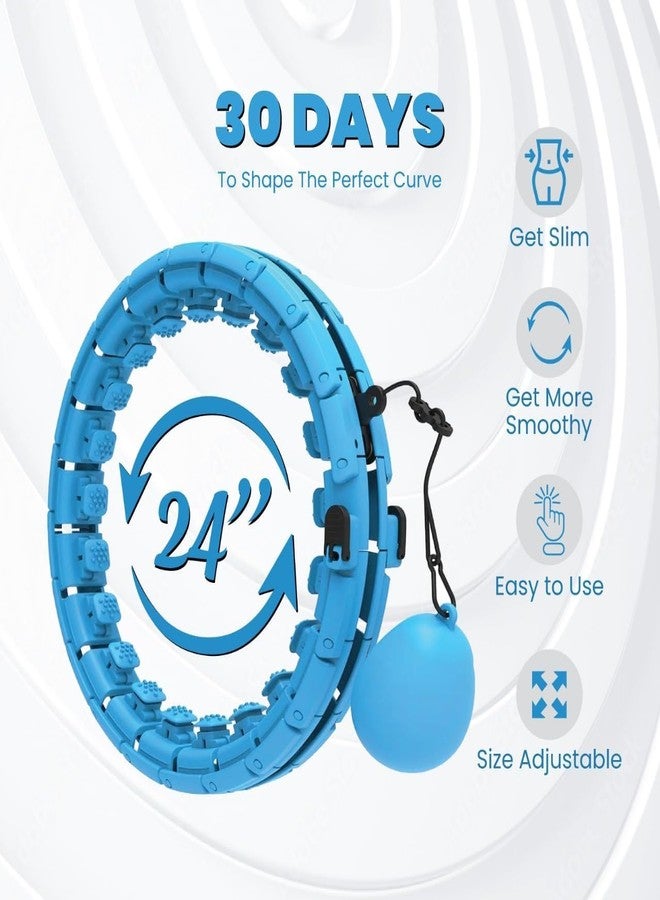 VPGS Adult Weighted Hula Hoop, Smart Hula Hoop, 24 Detachable Knots Adjustable Weight Ball,with Auto Rotation and 360-Degree Massage, Thin Waist Exercise Fitness Ring - Image 5