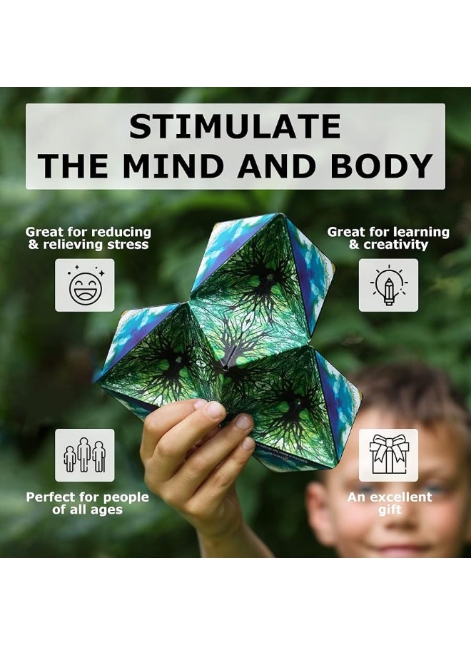 SHASHIBO - SHASHIBO Shape Shifting Box  AwardWinning Patented Fidget Cube w 36 Rare Earth Magnets  Transforms Into Over 70 Shapes Download Fun in Motion Toys Mobile App Moon  Explorer Series - Image 1