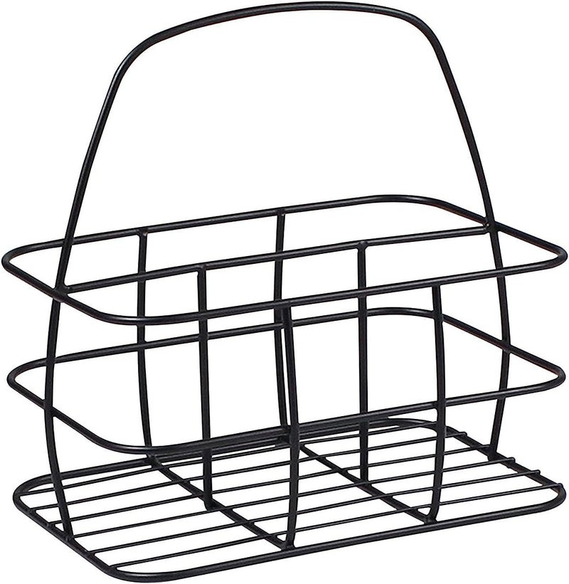 Spectrum Diversified Condiment Caddy/Napkin Holder, Black, Condiment Holder Table Stand Caddy - Image 1