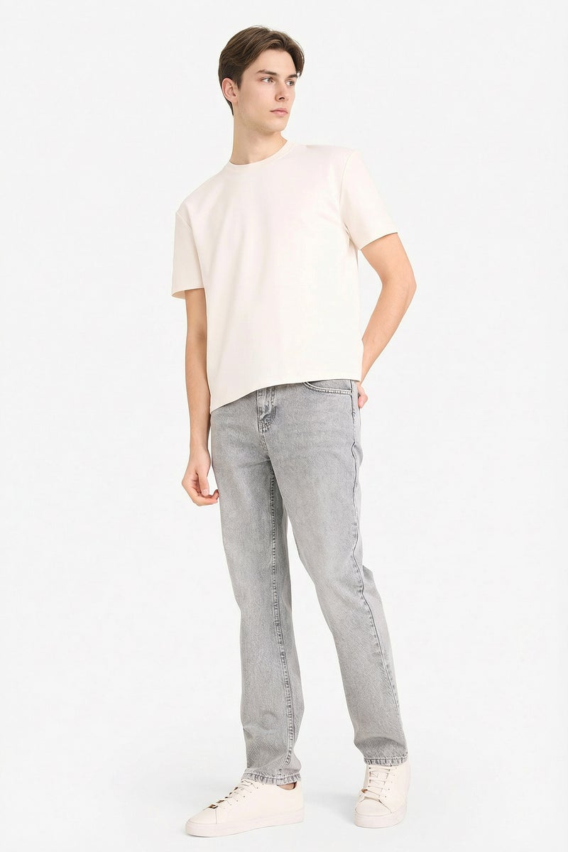 DeFacto Grey Man Straight Fit Jeans Casual - Image 2