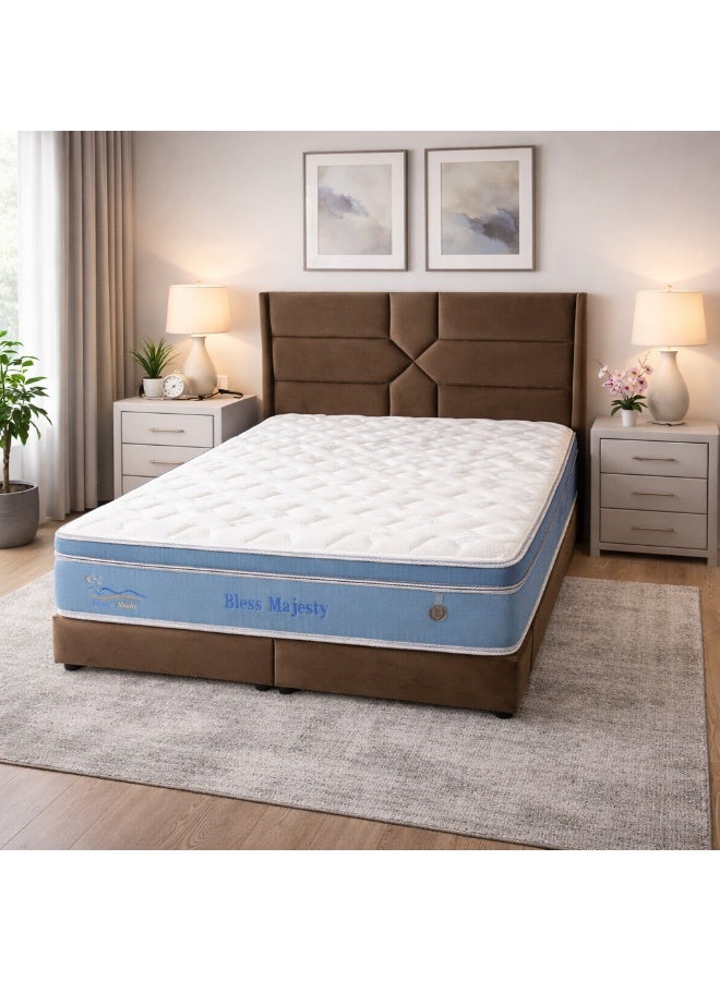 Bless Night Majesty BT 32CM 5-Zone Pocket Spring Mattress – Latex & Gel Memory Foam, Orthopedic Support, Motion Isolation Luxury Bed Mattress - Image 1