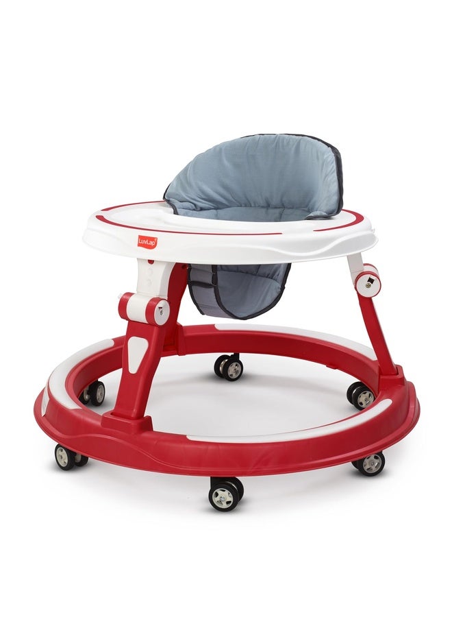 Luvlap Elegant 360° Baby Walkers for 6-18 Months | 3 Level Height Adjustment Walker/Advanced Baby Activity Walker for Kids, Walker for Boys & Girls, Raspberry - Image 1