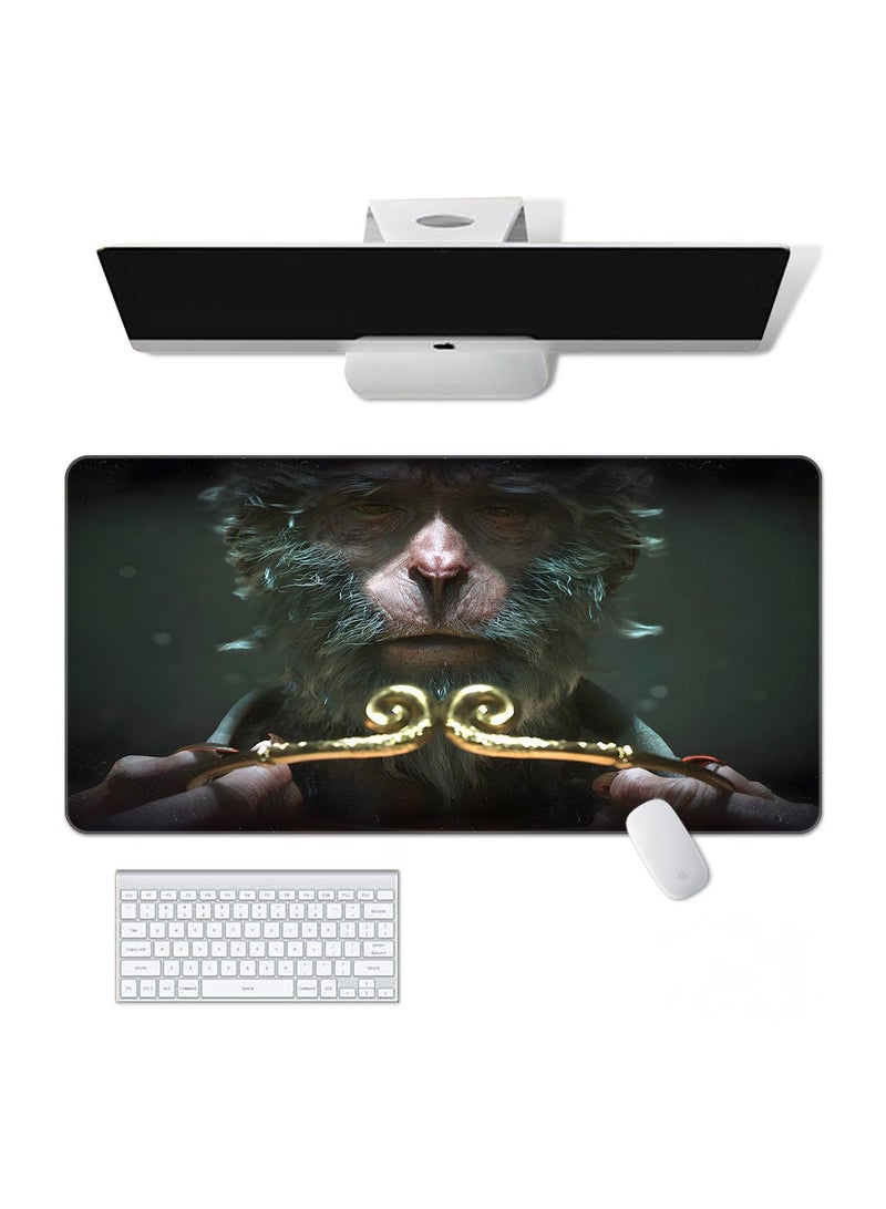 Y&D Black Myth Wukong Esports Games Gift Gaming Mouse Pad Extended Large Mat Desk Pad Stitched Edges Mousepad Long Mouse Pad And Non-Slip Rubber Base Mice Pad 900x400x3MM XXXL Large Mouse Pad - Image 1