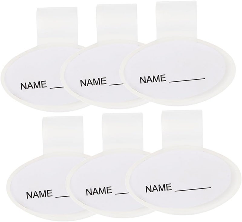 White Stethoscope Name Tags 6 Pack Clip On ID Tags For Easy Tube Identification - Image 1