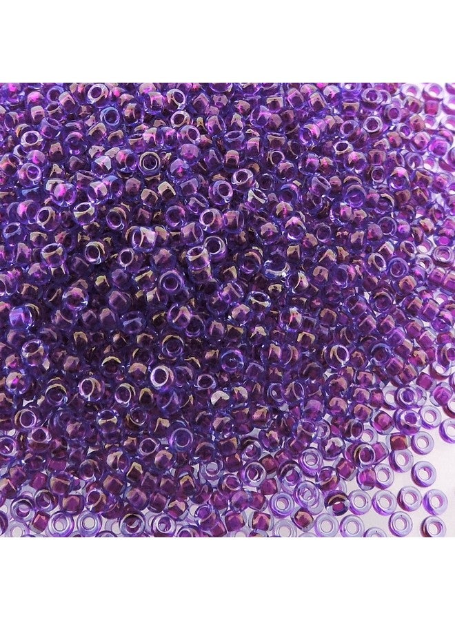 Miyuki Round Rocaille Seed Beads Size 15 0 8.2Gm Tube Fuschia Lined Aqua Luster 15352 - Image 2