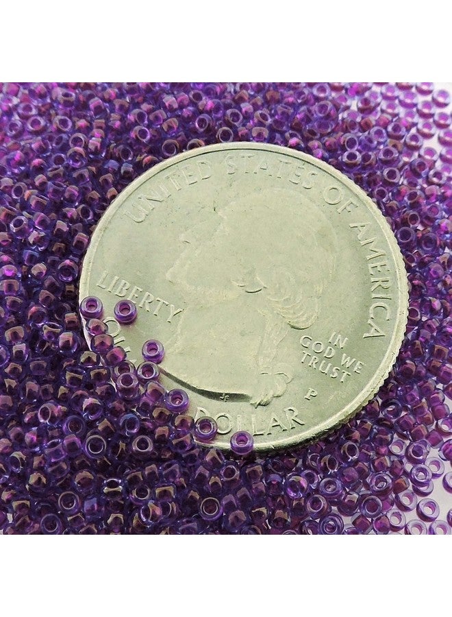 Miyuki Round Rocaille Seed Beads Size 15 0 8.2Gm Tube Fuschia Lined Aqua Luster 15352 - Image 3