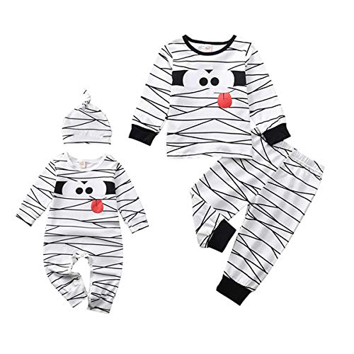 Aalizzwell Toddler Baby Halloween Romper Pants Set for Kids Funny (Mummy Romper, 0-3 Months) - Image 1