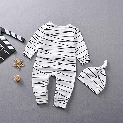 Aalizzwell Toddler Baby Halloween Romper Pants Set for Kids Funny (Mummy Romper, 0-3 Months) - Image 3