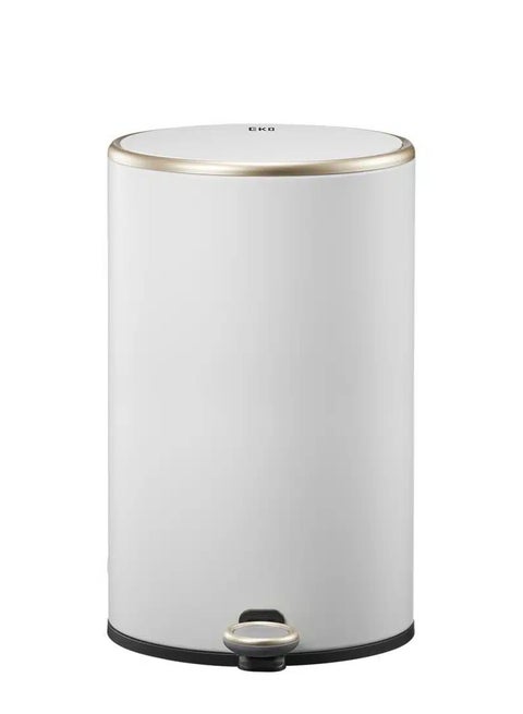COSMO SERIES | Brushed Matte Finish | Soft-Closing | Fingerprint-Resistant | Round Deluxe Pedal Trash & Garbage Bin | Compact Design Versatile For Tight Spaces | Multiple Sizes | 9 Liters