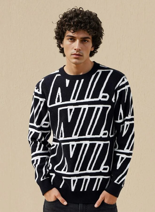 Splash FAV Men Crew Neck Printed Sweater
