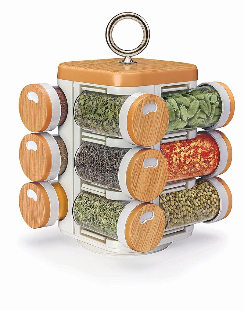 JVS JVS 12 Bottle Spice Rack Wood Finish