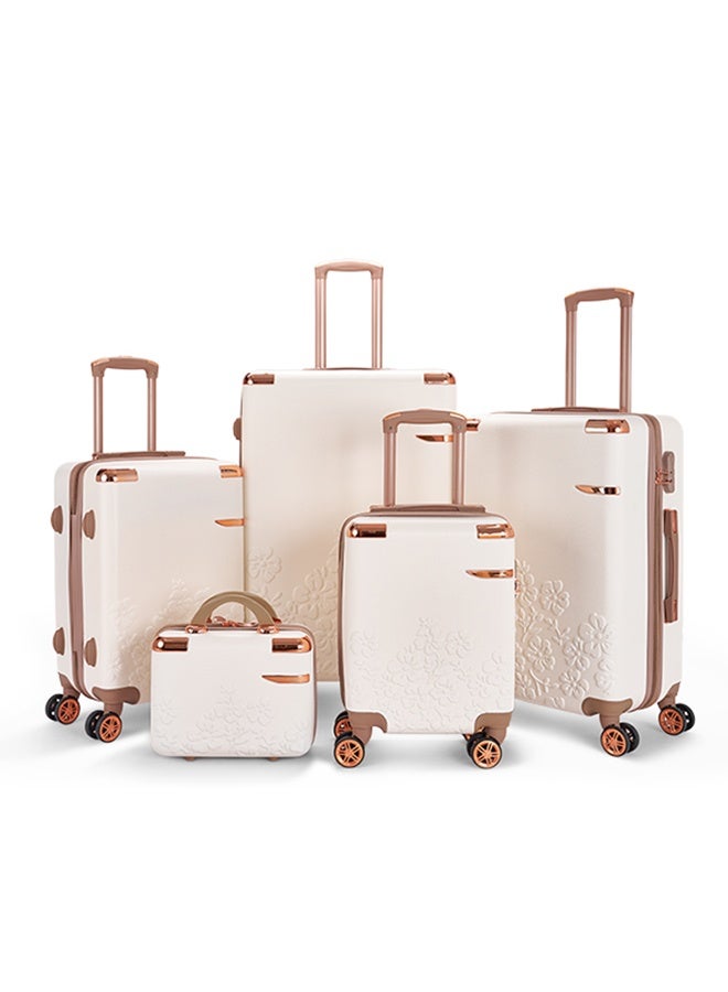 LIMRA Travel bag set consisting of 5 luggage bags beige-gold color, size 32"/28"/24"/20"/12 inches  - Image 1