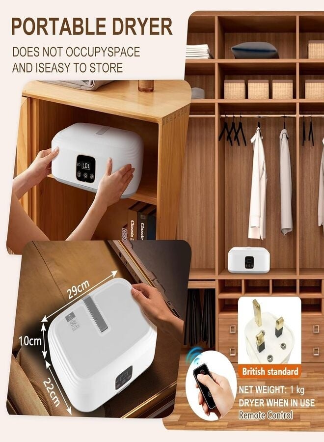 JAJEEK Portable Clothes Dryer with Remote Control – Electric Garment Drying Machine, Wardrobe Style Folding Dryer, Fast Drying & Dehumidifier, Energy Saving Laundry Dryer for Clothes, Towels & Baby Clothes - Image 5