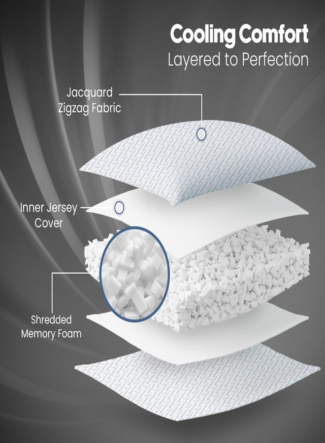 Utopia Bedding Shredded Memory Foam Pillows (Queen), Cooling Adjustable Bed Pillows for Sleeping with Washable Pillow Case, Back, Stomach and Side Sleeper Pillow, Plush and Supportive (1 Pack) - Image 3