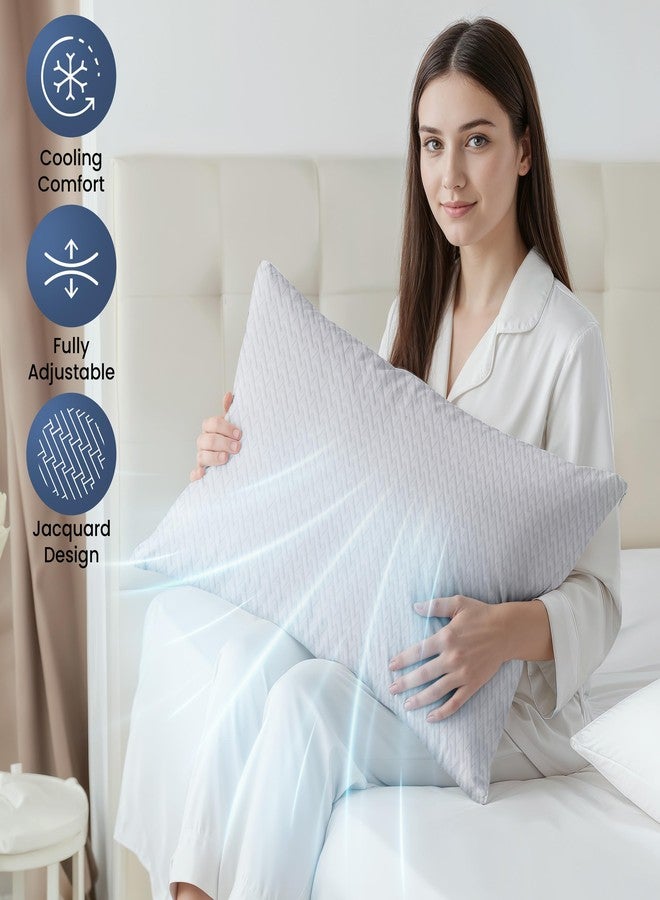Utopia Bedding Shredded Memory Foam Pillows (Queen), Cooling Adjustable Bed Pillows for Sleeping with Washable Pillow Case, Back, Stomach and Side Sleeper Pillow, Plush and Supportive (1 Pack) - Image 2