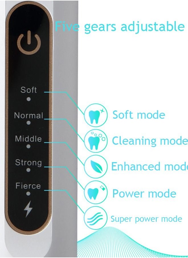 Arabest - Electric Rechargeable Plaque Remover for Teeth,Teeth Cleaning Kit with LED Light,Tooth Cleaner Tartar Remover Plaque Blaster,Oral Care for Home ,with 3 Adjustable Modes and 2 Replacement Head - Image 1