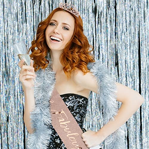 Semato 50th Birthday Decorations for Women Birthday Sash and Crown Kit- 50th Birthday Gifts for Women Party Favors (rose gold) - Image 5