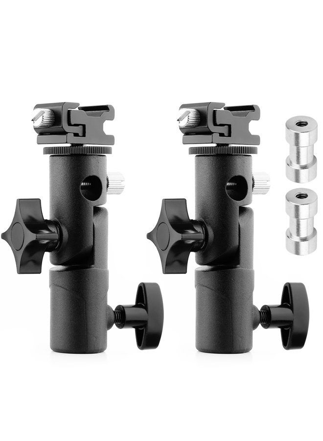 Anwenk 2Pack Anwenk Camera Flash Speedlite Mount Swivel Light Stand Bracket with Umbrella Reflector Holder for Camera DSLR Nikon Canon Pentax Olympus and Other DSLR Flashes Studio Light LED Light - Image 1