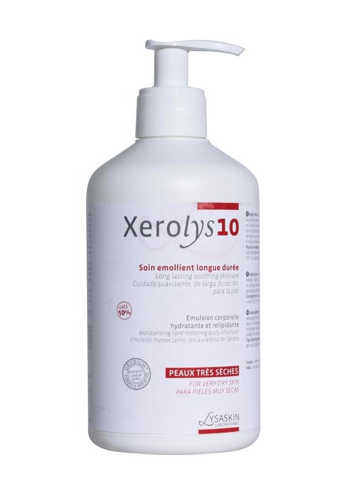 LYSASKIN Xerolys 10 Moisturizing Cream 500ml - Urea 10% Hydrating Cream for Very Dry & Rough Skin, Fragrance-Free - Image 2