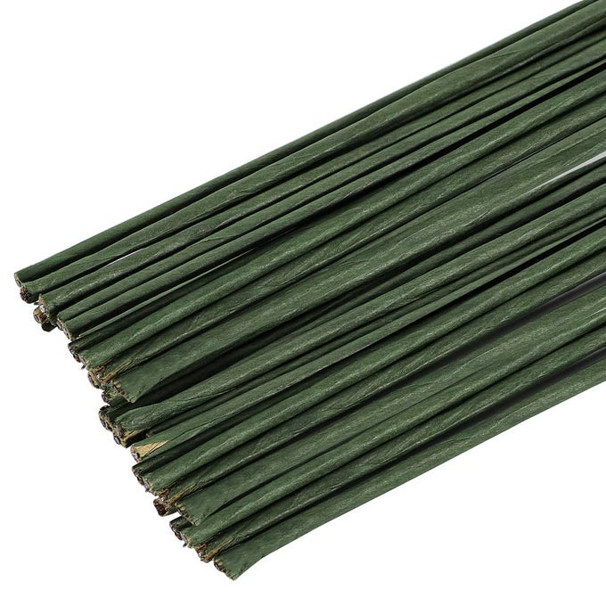 60 PACK FLORAL STEMS WIRE FOR PAPER FLOWER 2 GAUGE FLOWER STEMS FOR CROCHET PROJECTS 16 INCH ARTIFICIAL GREEN CRAFTS WIRE WREATH MAKING SUPPLIES FOR FLORES ETERNA FLOWER DIY
