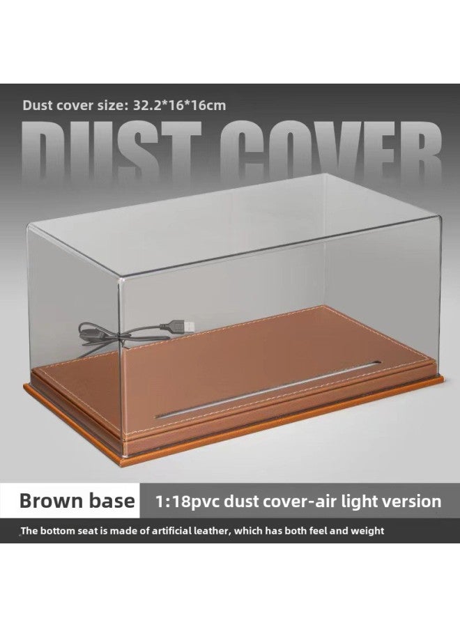 Transparent Acrylic Alloy Car Model Dustproof Cover Box Storage Display Box Direct Sales Motorcycle Fans Merchandise-Color:1:18 Dust Cover With Light-brown  - Image 1