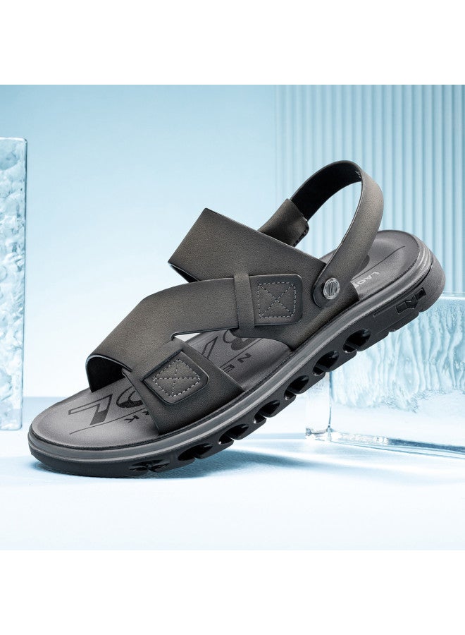 Old Man'S Head Men's Sandals 2025 Summer New Style Two-way Slippers Retro Casual Flip Flops - Image 3