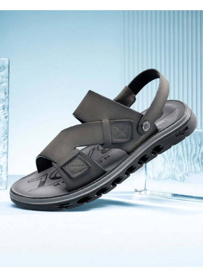 Old Man'S Head Men's Sandals 2025 Summer New Style Two-way Slippers Retro Casual Flip Flops - Image 1