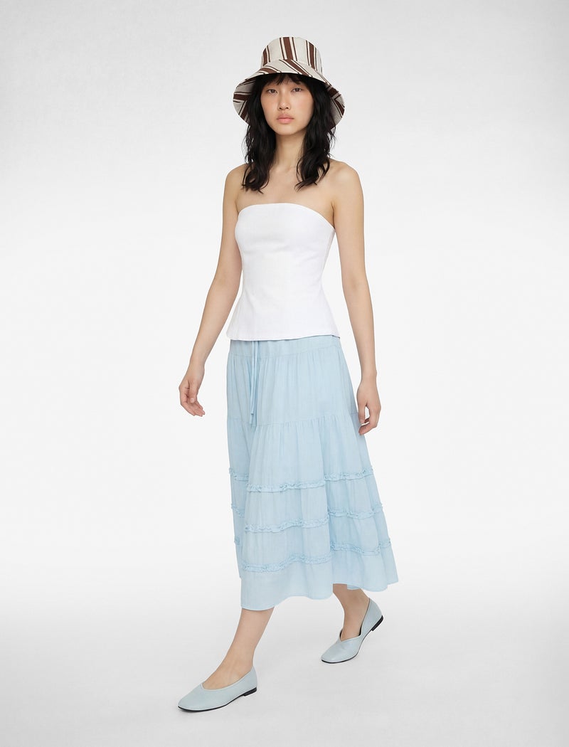 KOTON Embroidered Elastic Waist Maxi Skirt - Image 2