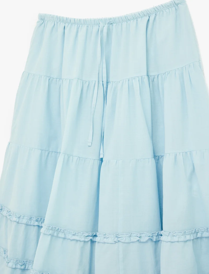 Koton  Embroidered Elastic Waist Maxi Skirt for Women | Best Price UAE