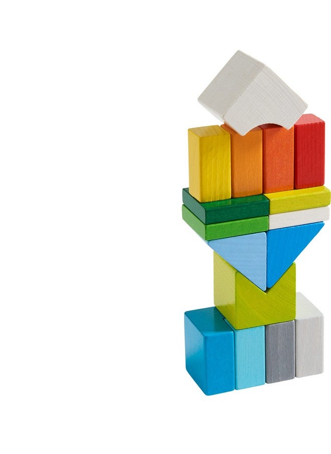 HABA HABA Chromatix Wooden Blocks - 19 Piece Building Block Set - for Children Ages 3+  - Image 2