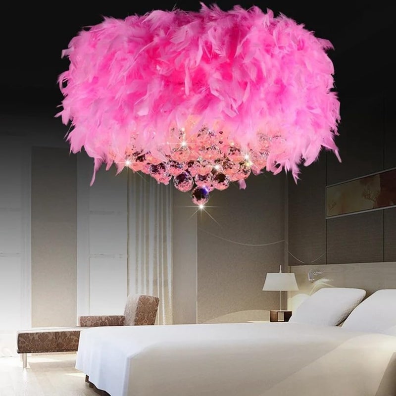 Sowder Turkey Feathers Trim Fringe for Party Wedding Dress Sewing Crafts Costumes Decoration Pack of 2 Yards (Pink) - Image 5