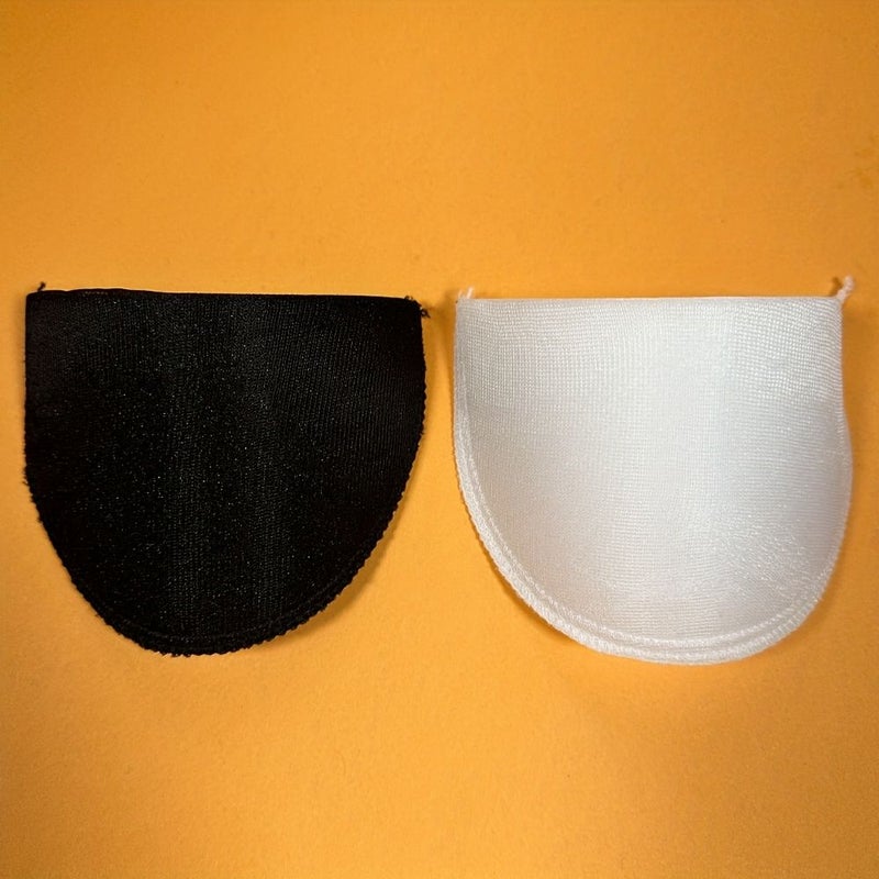4 Pairs Large Black Sponge Thickened Invisible Shoulder Pads Anti Slip For Suit Tailoring And Lining - Image 2