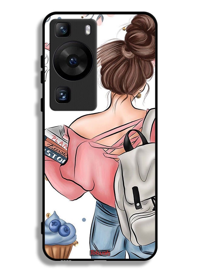 Tolwak Huawei P60 Protective Case Cover Books In Hands - Image 1