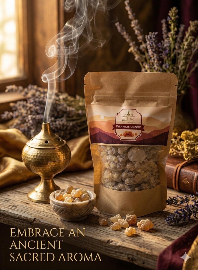 Jallan Pure Frankincense Resin 100g Pack| Monastery Incense| 100% Pure Boswellia Resins| Frankincense Tears| Kunthirikkam. - Image 2