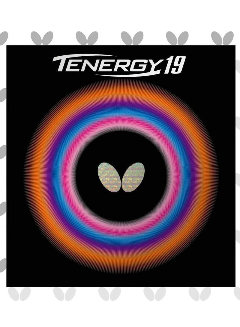 BUTTERFLY Butterfly Tenergy 19 Table Tennis Rubber Professional Butterfly Table Tennis Rubber Red (1.9mm) 4906901209800  - Image 1