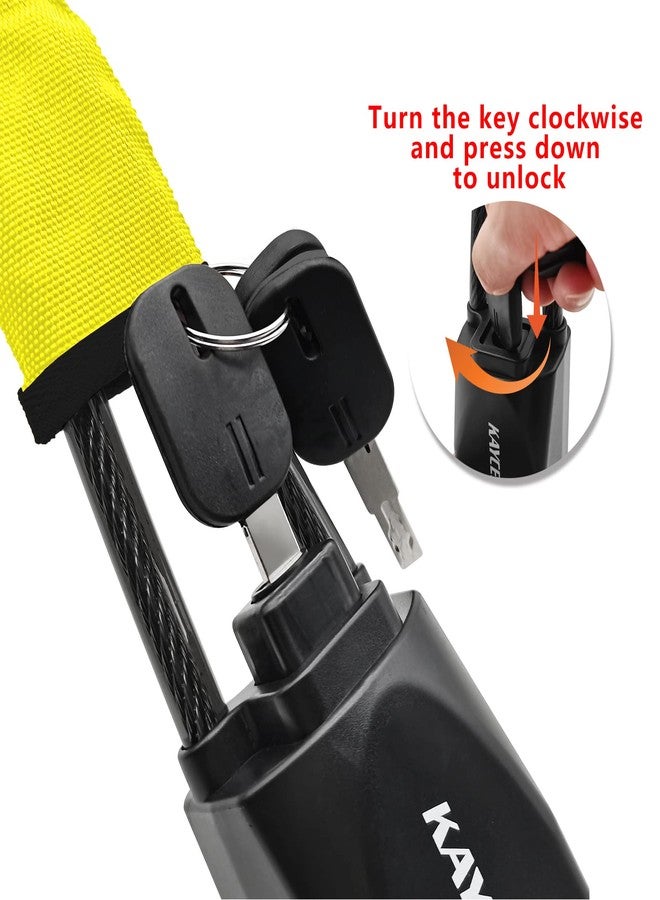 KAYCENTOP Steering Wheel Lock Seat Belt Lock Security Anti-Theft Handbag Lock Fit Most Cars Vehicle SUV Golf Cart Red - Image 3