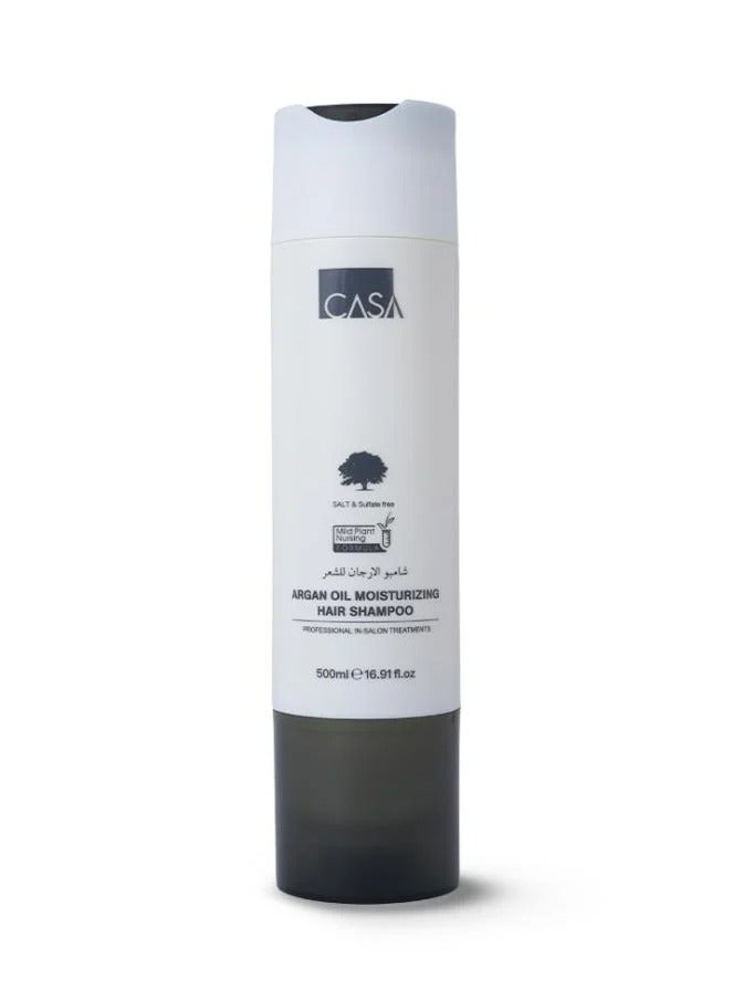 Casa Sulfate-Free Argan Oil Shampoo for Daily Hair Care – Hydration & Natural Shine – 500 ml - Image 1